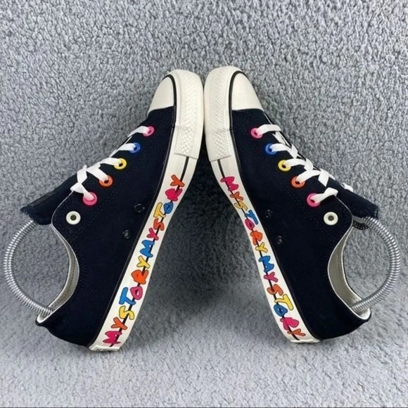 Converse sneaker chuck Taylor All Star Ox My Story Black Mens 9 Shoe Unisex - Picture 8 of 13